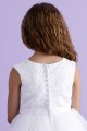 Peridot White Embroidered Tulle Ballerina Dress - Style Freya