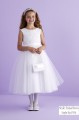 Peridot White Embroidered Tulle Ballerina Dress - Style Freya