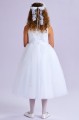 Peridot White Tulle Ballerina Flower Girl Dress - Style June