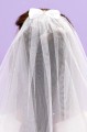 Peridot Girls White Diamante Bow Communion Veil - Style Jacklyn
