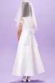 Peridot White Lace Organza Satin Communion Dress - Style Theresa
