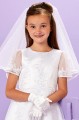 Peridot White Guipure Organza Communion Dress - Style Jennifer
