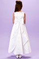 Peridot White Diamante Box Pleat Communion Dress - Style Layla