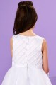 Peridot White Beaded Pintuck Communion Dress - Style Orla