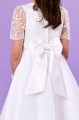 Peridot White Lace Organza Communion Dress - Style Shannon