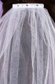 Peridot Girls White Diamante Pearl Communion Veil - Style Enya