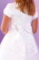 Peridot White Guipure Lace Organza Communion Dress - Style Constance