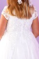 Peridot White Lace Shimmer Tulle Communion Dress - Style Ruth
