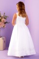 Peridot White Floral Box Pleat Communion Dress - Style Siobhan