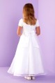 Peridot White Embroidered Organza Communion Dress - Style Sheridan