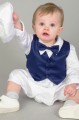 Baby Boys Navy Dickie Bow Waistcoat Outfit - Elijah