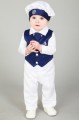 Baby Boys Navy with White Nautical Wedding Suit - Caspian