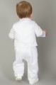 Baby Boys White with Blue Nautical Wedding Suit - Caspian