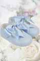 Baby Girls Sky Blue Diamanté Bow Shoes by Baypods