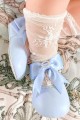 Baby Girls Sky Blue Diamanté Bow Shoes by Baypods