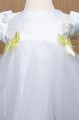 White Flower Girl Dress with Lemon Bows by Eva Rose