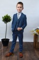 Boys French Blue Tailored Fit Jacket Suit - James