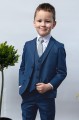 Boys French Blue Tailored Fit Jacket Suit - James