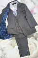 Boys Mid Grey Check Jacket Suit - Jude