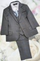Boys Mid Grey Check Jacket Suit - Jude