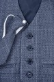 Boys Grey Suit with Navy Check Tweed Waistcoat - Chester