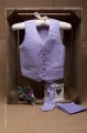 Boys Lilac 3 Piece Scroll Waistcoat Set