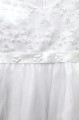 Girls White Embroidered Lace Tulle Sash Dress - Emily