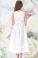 Girls White Frilly Rose Flower Girl Dress - Catherine