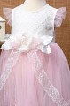 Pink Floral Lace Tulle Flower Girl Dress Set