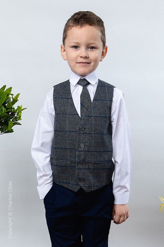 Boys Navy Trouser Wedding Suit \u0026 Large 