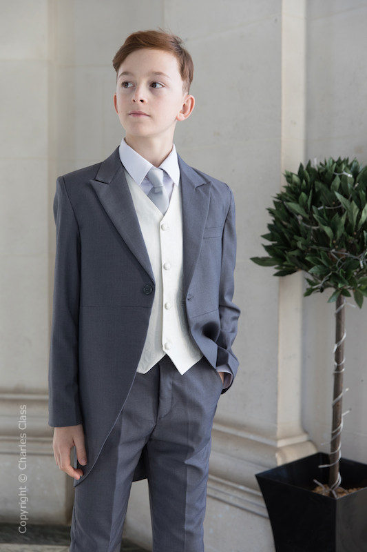 Boys silver suit outlet