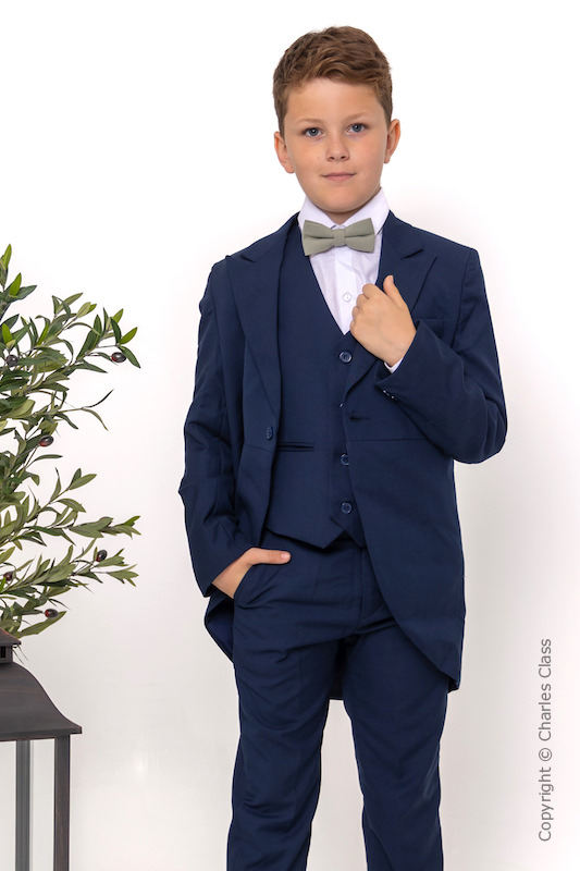 Properly Tied Boys Beaumont Barn Jacket Coat - Navy Blue main image 1