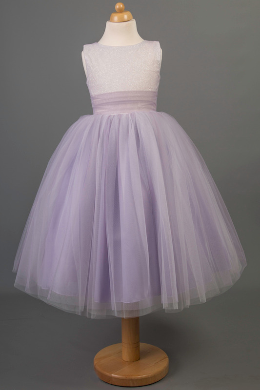 Busy B's Bridals Sparkle Crystal Coloured Tulle Dress - Frankie