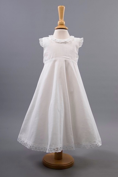 Millie Grace Lace Trim Cotton Flower Girl Dress - Irma