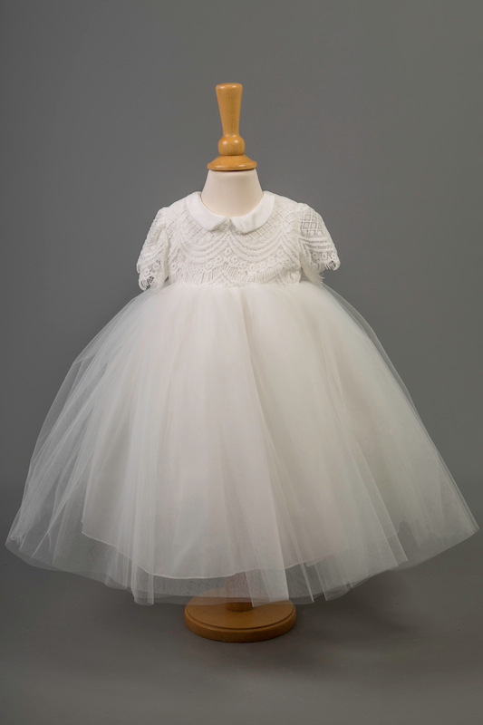 Millie Grace Sheer Lace Tulle Flower Girl Dress Maya