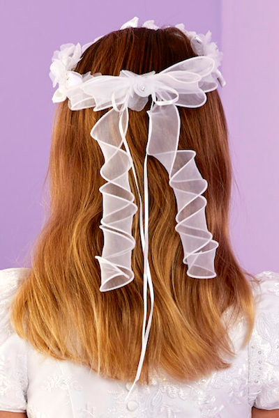 Peridot Girls White Floral Head Ring - Style Paula
