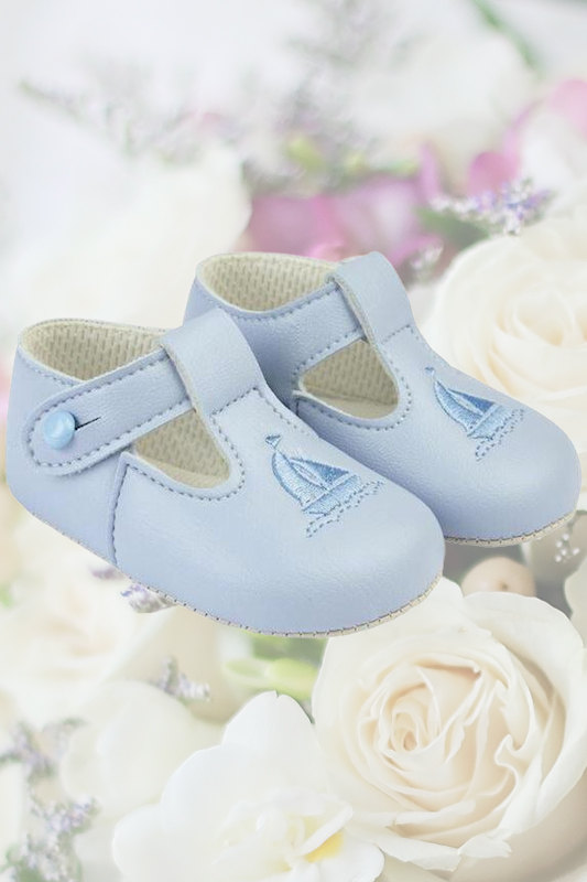 Baby Boys Sky Blue Yacht T Bar Shoes by Baypods