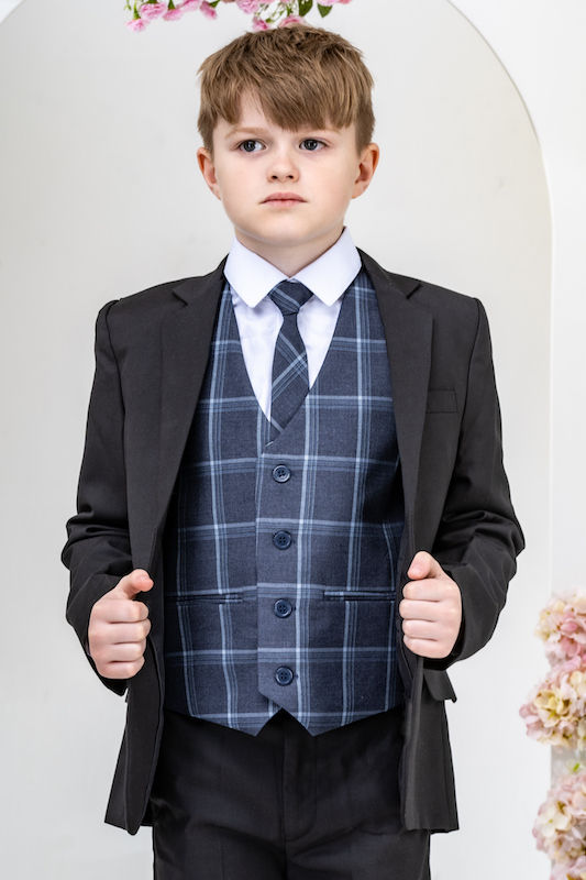 Boys check waistcoat on sale