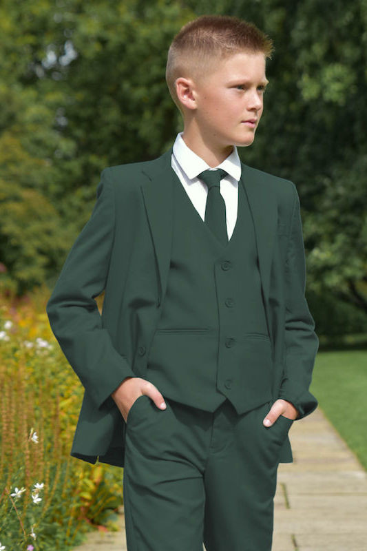 slim fit dress slacks Dark Green Safari Jacket – Irish Linen Men's Summer Blazer – Celtic Tweed main image 1