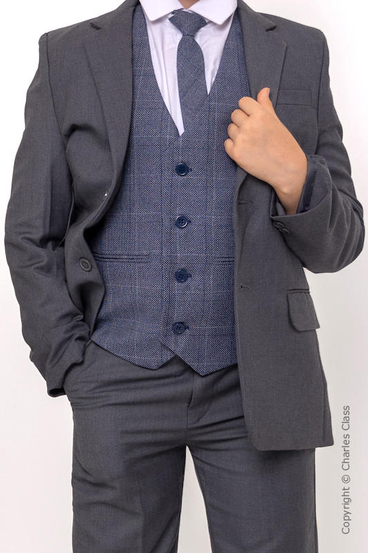 Elliott Boys Suit- Charcoal Grey
