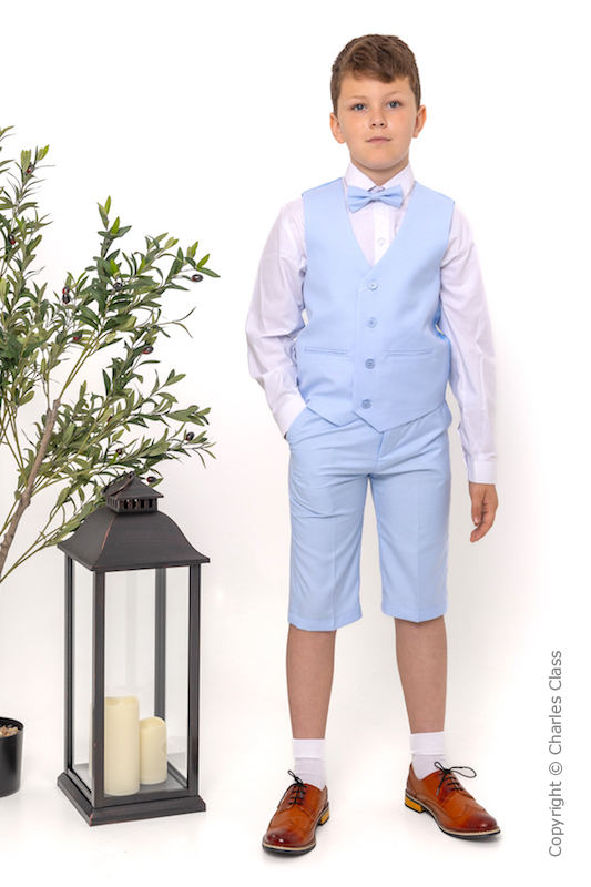 Boys Pale Blue Shorts Suit Boys Wedding Suit Charles Class
