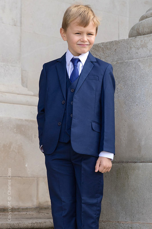 Boys Royal Blue Jacket Suit - George