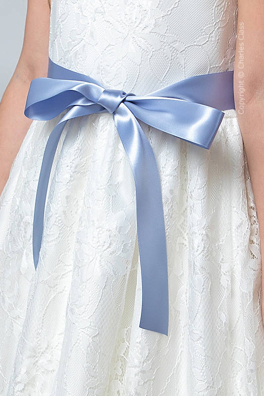 Cornflower Premium Satin Flower Girl Sash