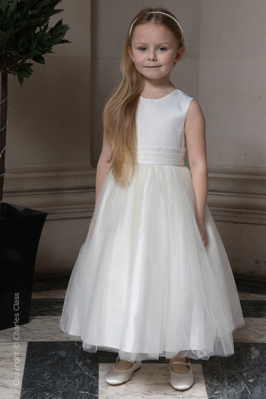 ivory organza flower girl dresses