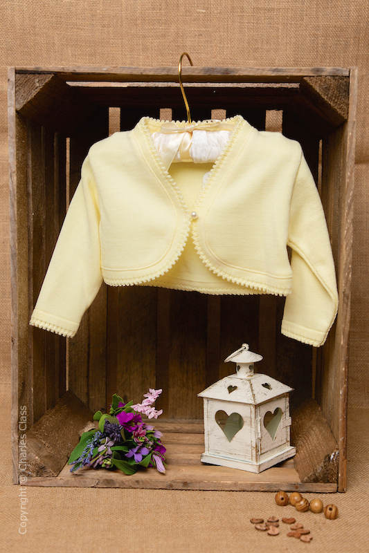 Girls Lemon Cotton Long Sleeve Bolero