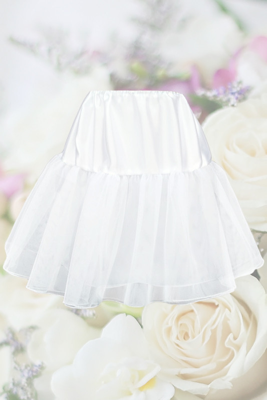 Girls White 3/4 Length Flower Girl Petticoat