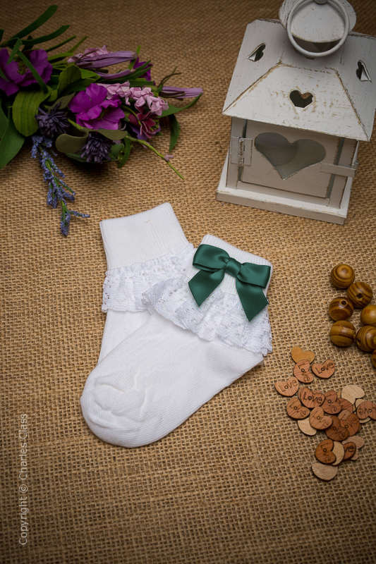 EMBROIDERED BUTTERFLY BRIDESMAID FLOWER GIRL WHITE LACE ANKLE SOCKS GIRLS 