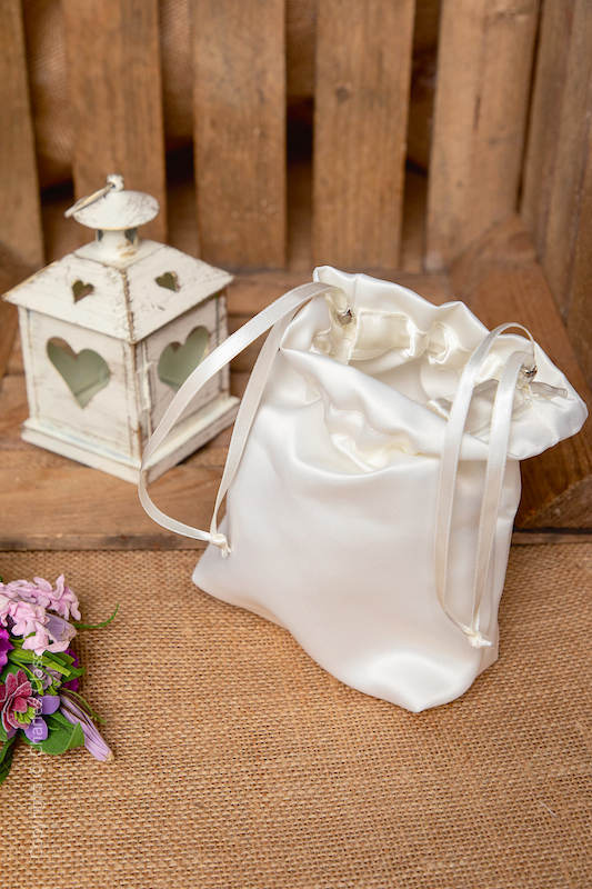 LAVENDER PEARL DUCHESS SATIN DOLLY BAG B/MAID FLOWER GIRL *free swatches* 