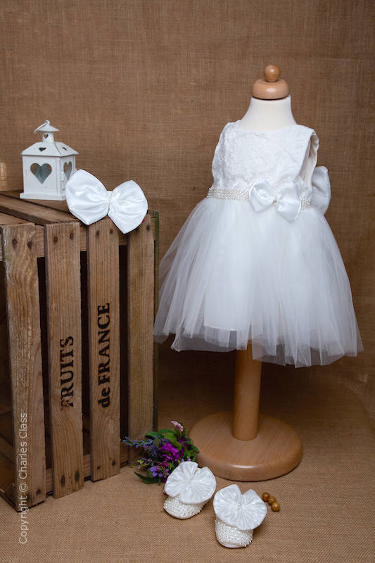 ivory baby flower girl dress