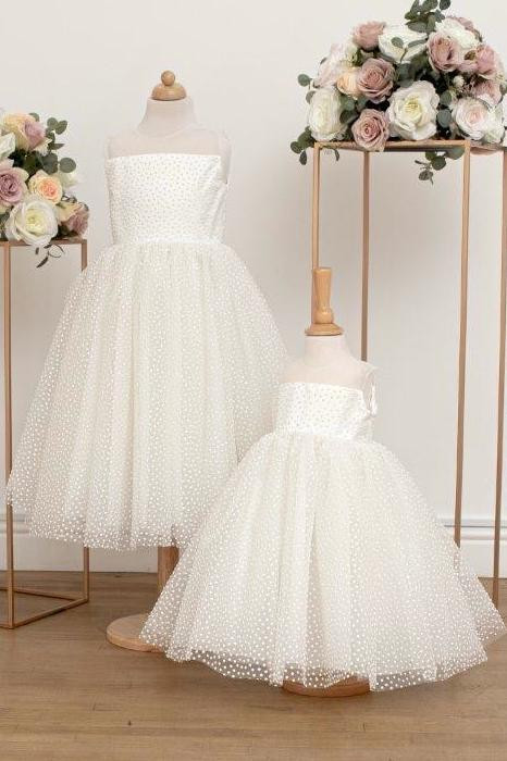 Busy B's Bridals Sparkle Spot Tulle Dress - Alisha